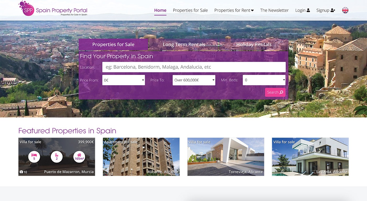 Spain Property Portal for Professional Estate Agents