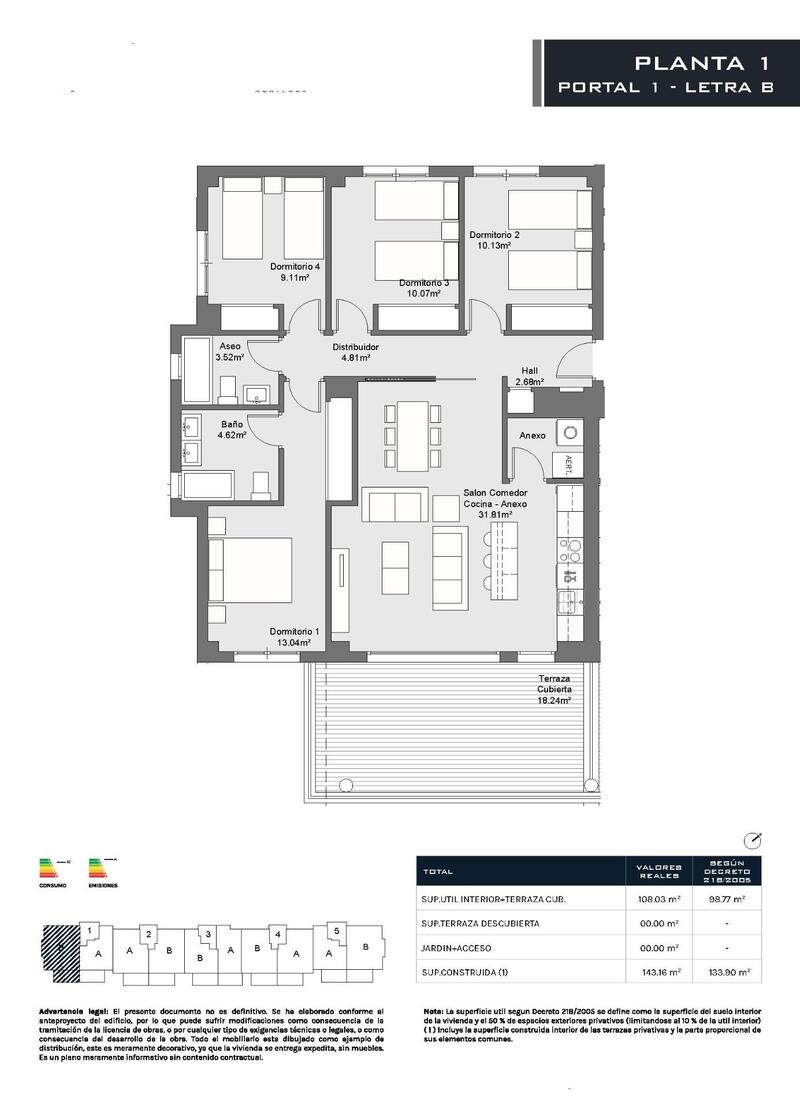 4 chambre Appartement à vendre