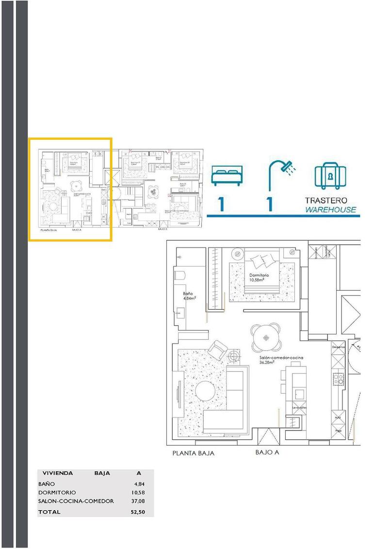 1 Cuarto Apartamento en venta