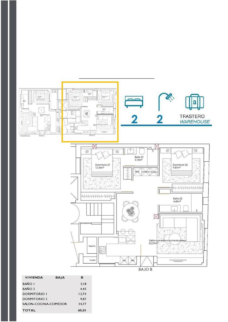 2 Cuarto Apartamento en venta