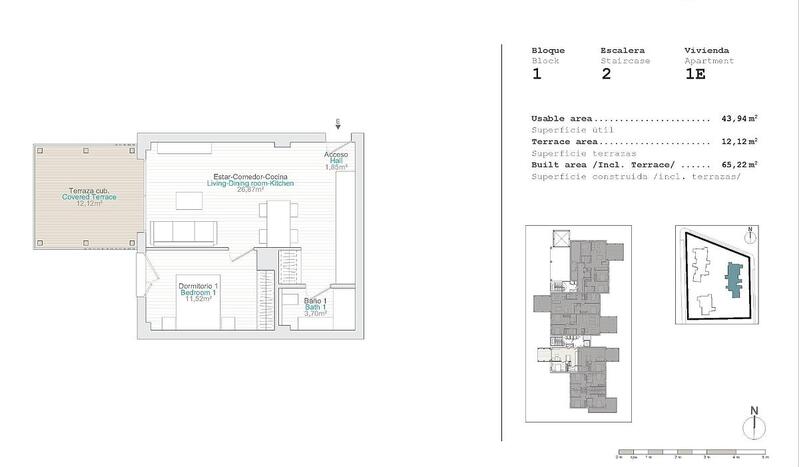 1 slaapkamer Appartement Te koop