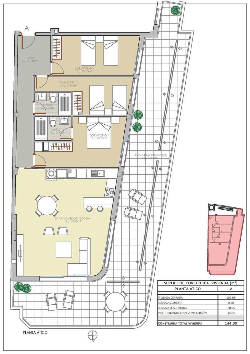 3 Cuarto Apartamento en venta