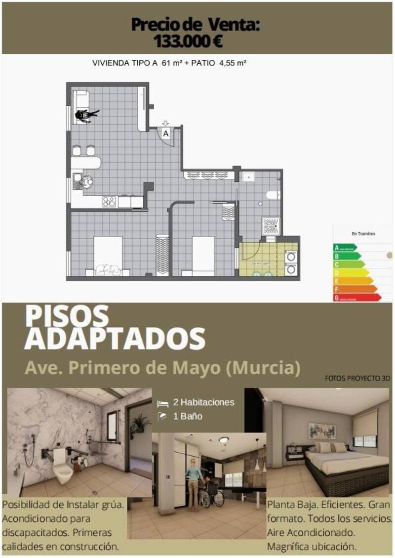 2 Cuarto Apartamento en venta