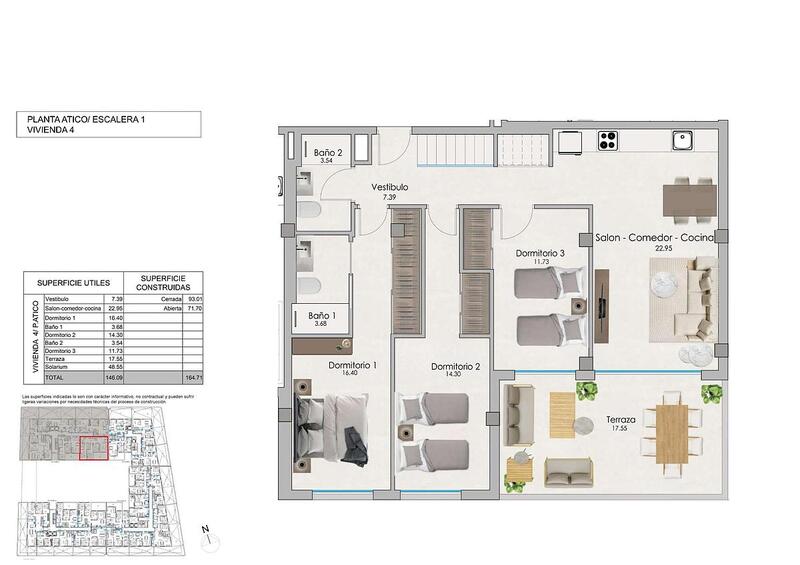 3 Cuarto Apartamento en venta