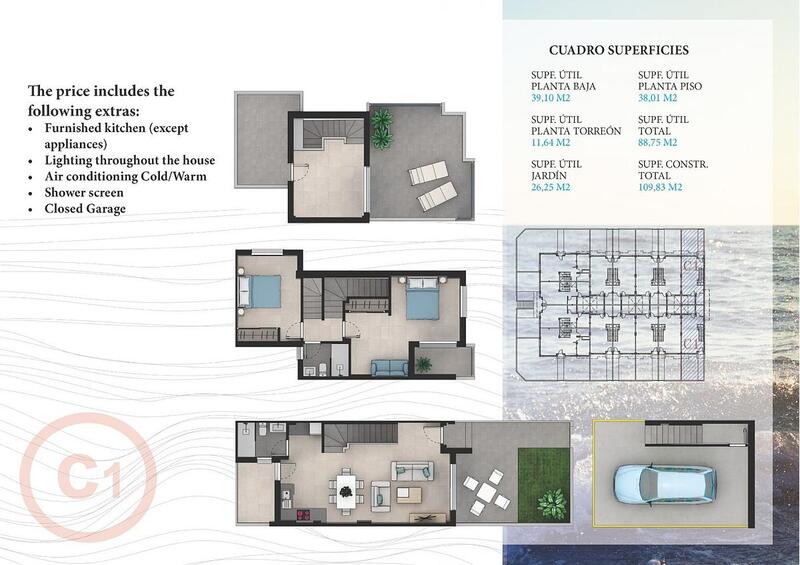 3 Schlafzimmer Stadthaus zu verkaufen