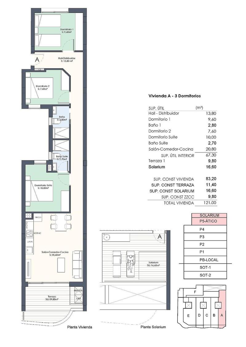 3 chambre Appartement à vendre