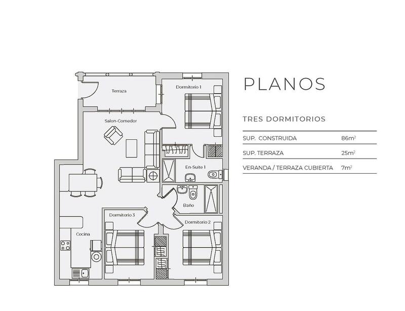 3 Schlafzimmer Appartement zu verkaufen