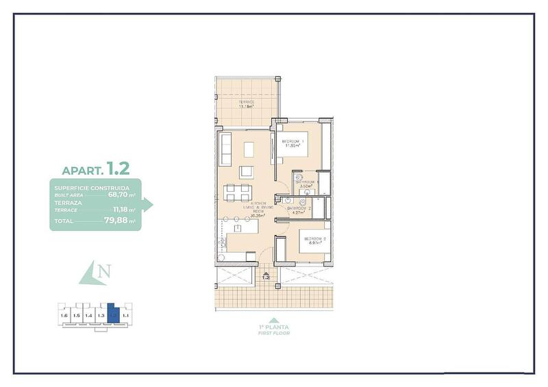 2 Cuarto Apartamento en venta