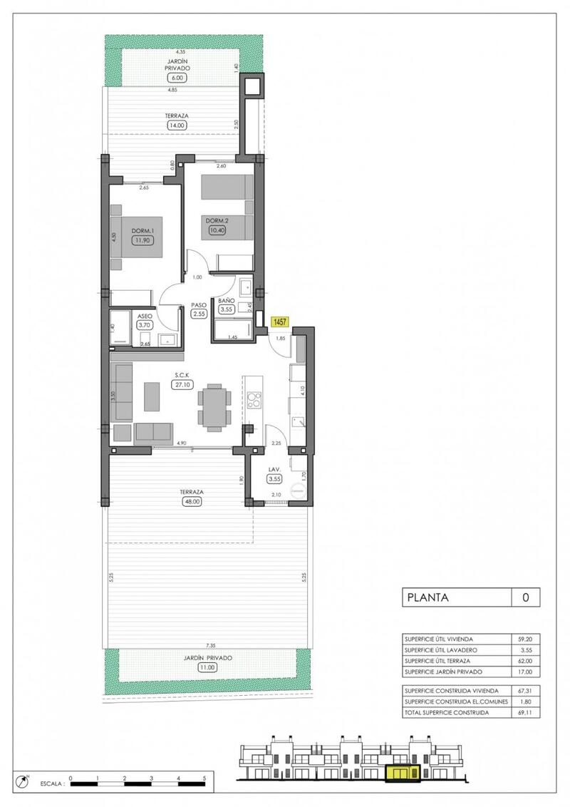 2 Schlafzimmer Stadthaus zu verkaufen