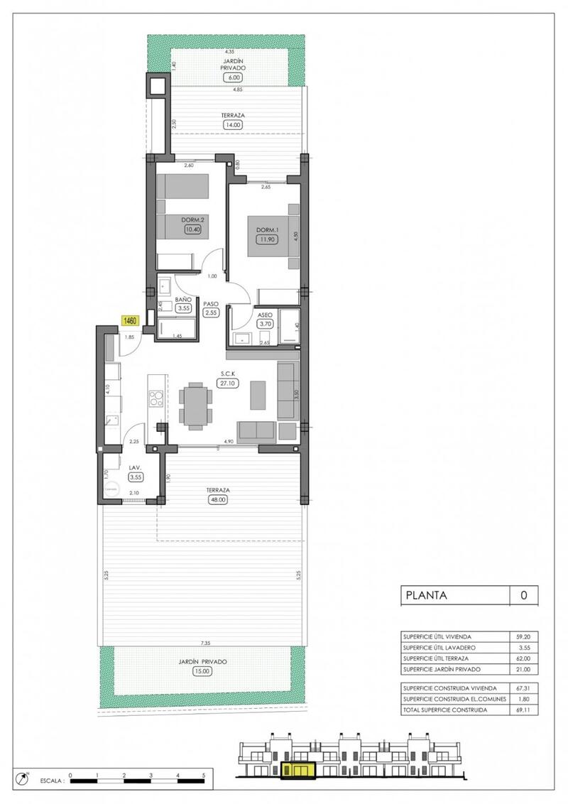 2 Schlafzimmer Stadthaus zu verkaufen