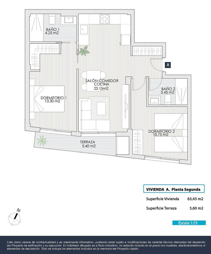 2 Cuarto Apartamento en venta