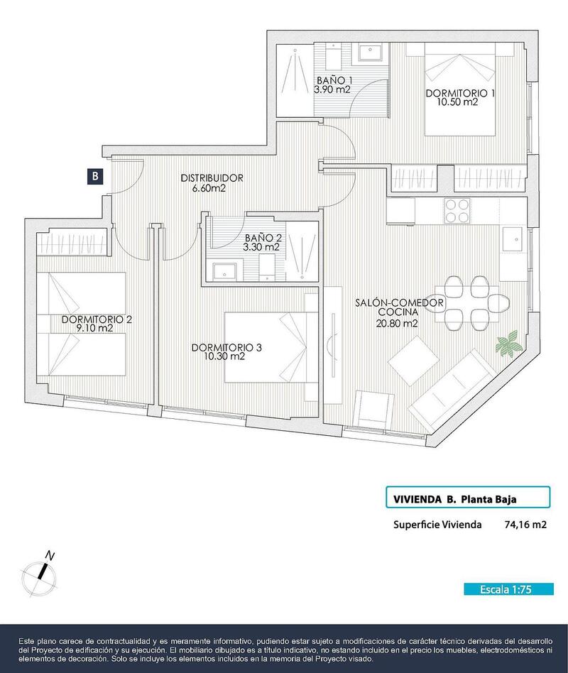 3 Cuarto Apartamento en venta