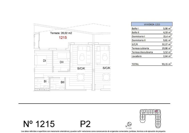 2 slaapkamer Appartement Te koop