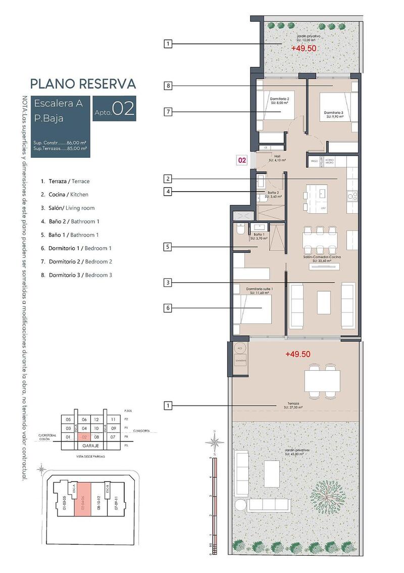 3 Cuarto Apartamento en venta