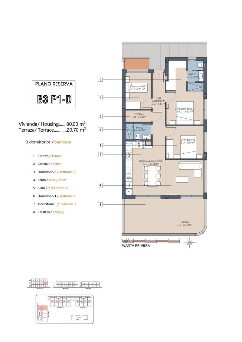 3 chambre Appartement à vendre