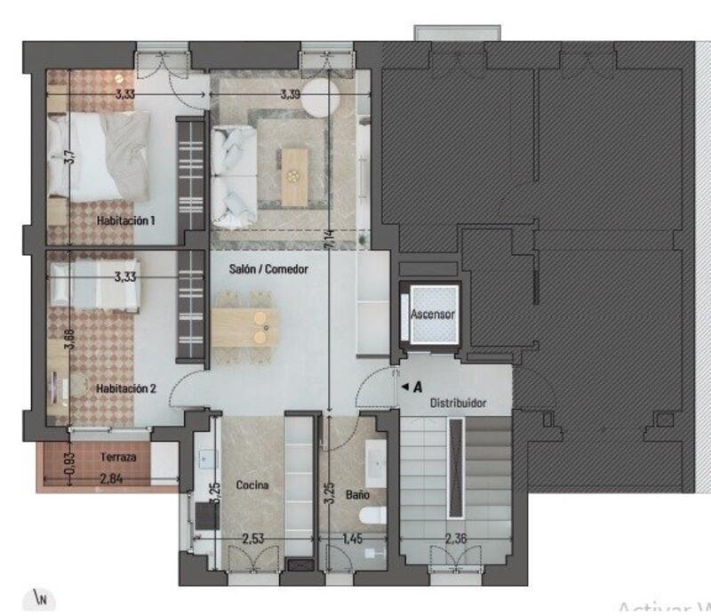 2 chambre Appartement à vendre