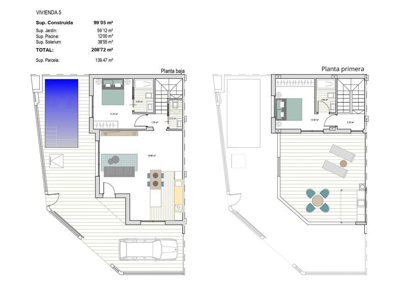 2 Schlafzimmer Duplex zu verkaufen