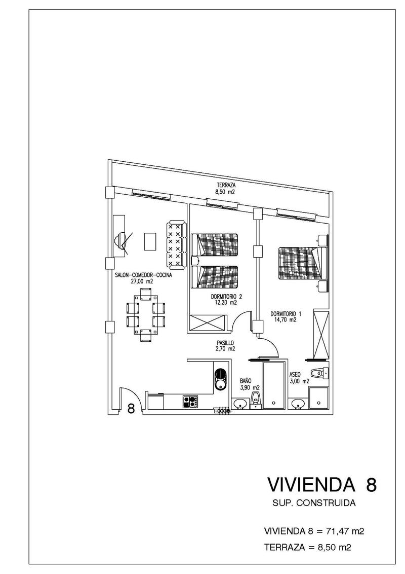 2 Schlafzimmer Appartement zu verkaufen