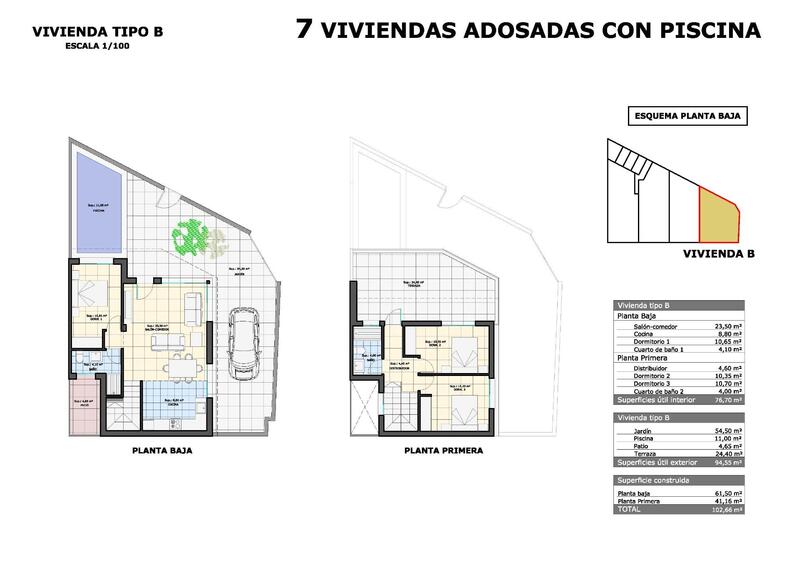 3 Schlafzimmer Stadthaus zu verkaufen