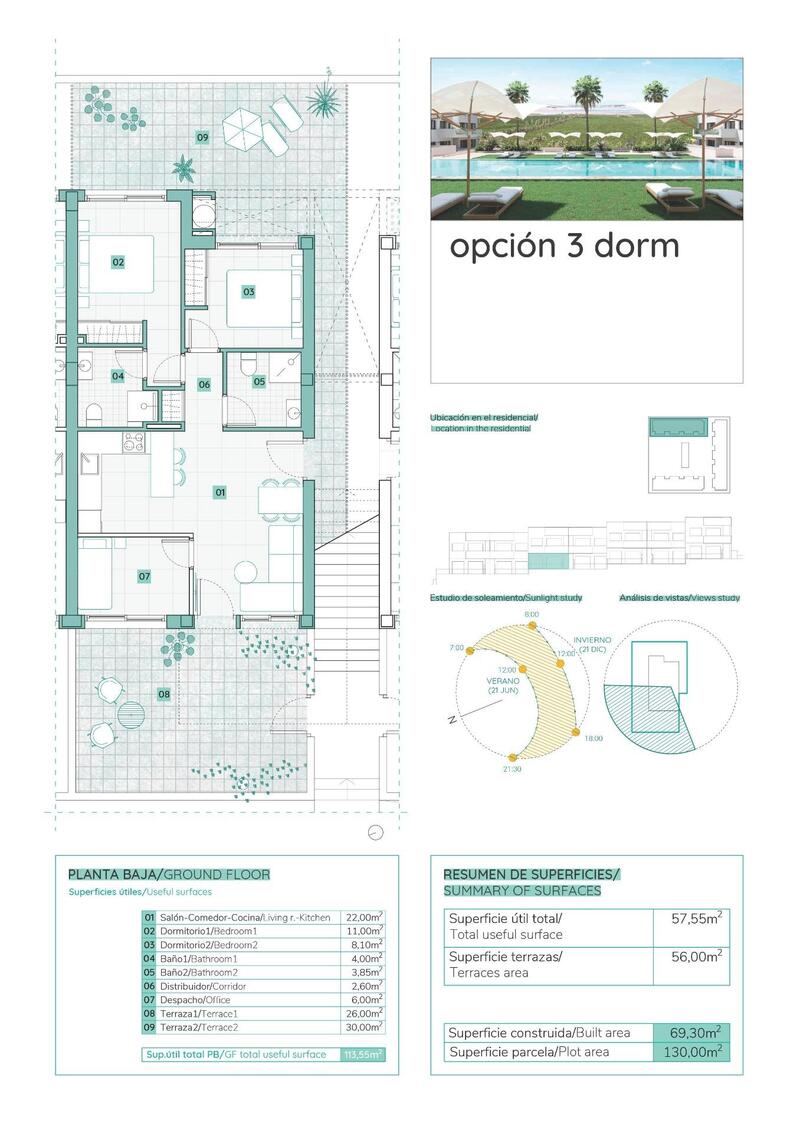 3 Schlafzimmer Appartement zu verkaufen