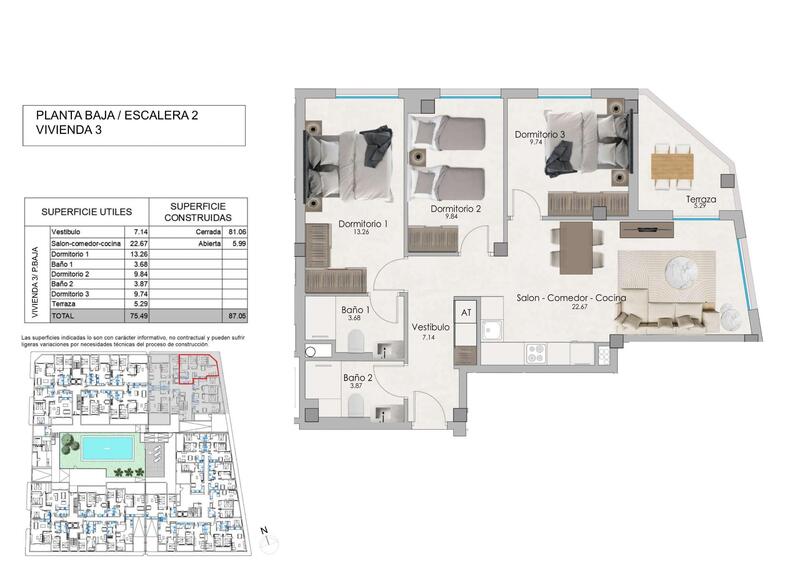 3 Cuarto Apartamento en venta