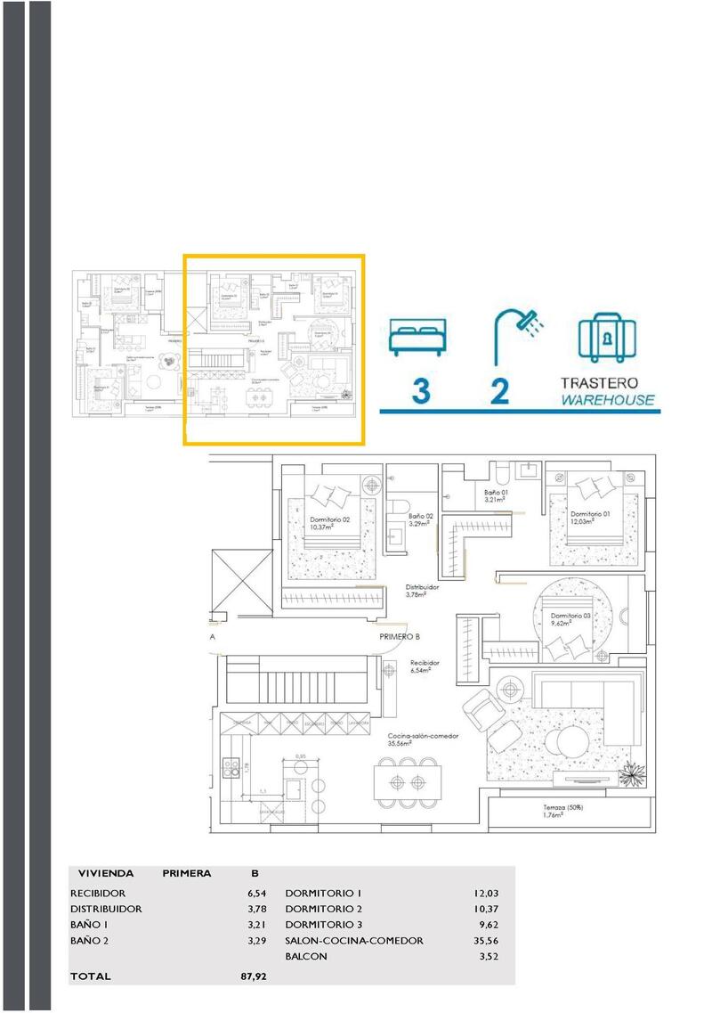 3 Cuarto Apartamento en venta