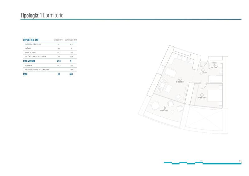 1 slaapkamer Appartement Te koop