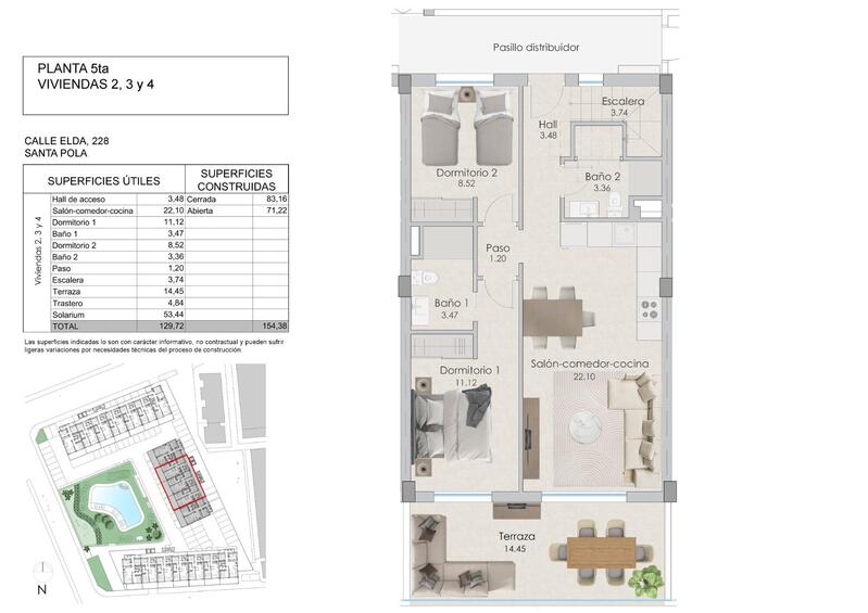 2 slaapkamer Appartement Te koop