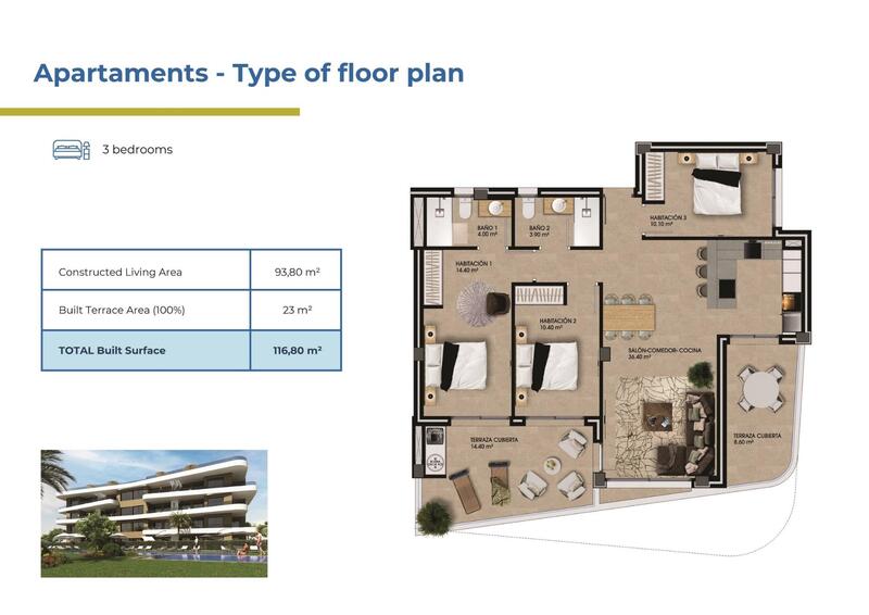 3 Cuarto Apartamento en venta