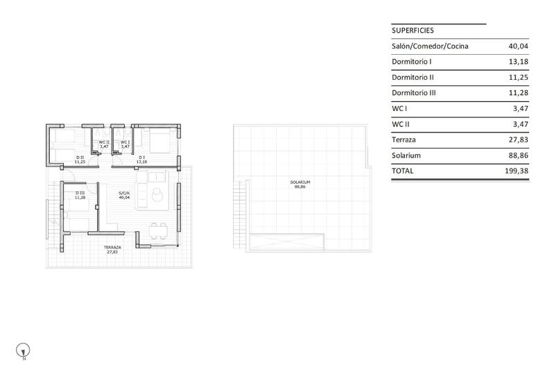 3 Schlafzimmer Appartement zu verkaufen