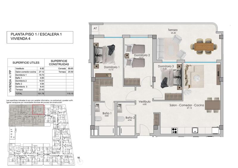 3 Cuarto Apartamento en venta