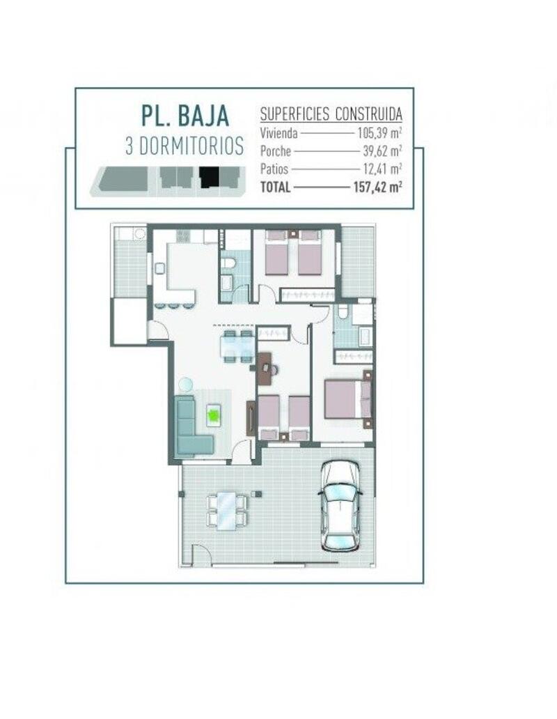 3 bedroom Apartment for sale