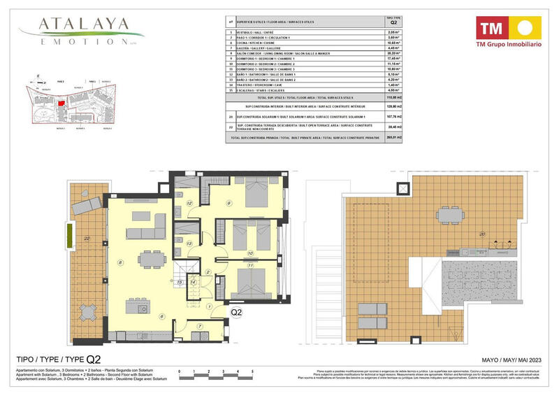 3 chambre Appartement à vendre