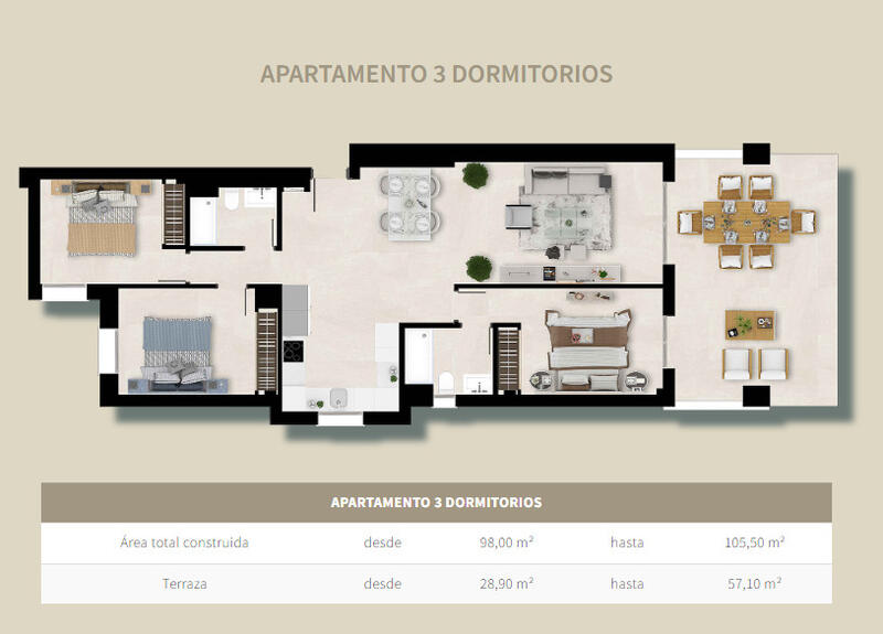 3 Cuarto Apartamento en venta