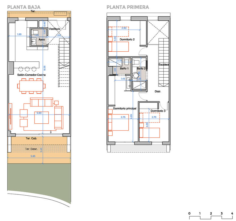 3 slaapkamer Gezinswoning Te koop