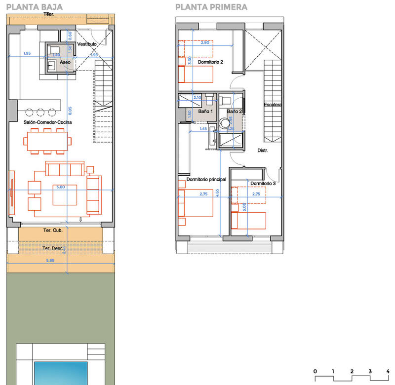 3 slaapkamer Gezinswoning Te koop