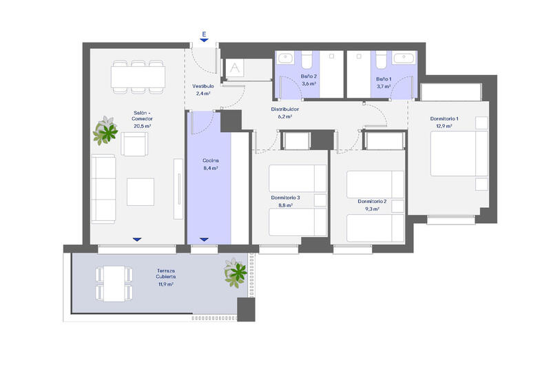 2 Cuarto Apartamento en venta