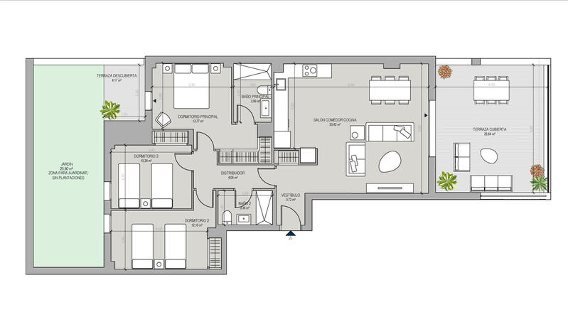 3 Cuarto Apartamento en venta