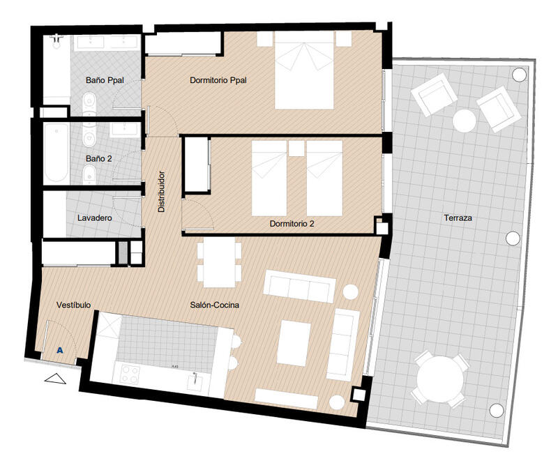 2 Cuarto Apartamento en venta