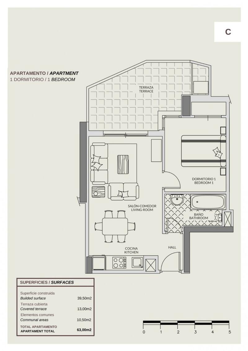 1 bedroom Apartment for sale