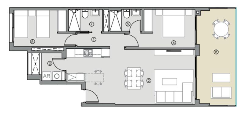 2 chambre Appartement à vendre