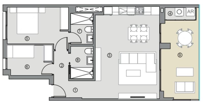 2 bedroom Apartment for sale