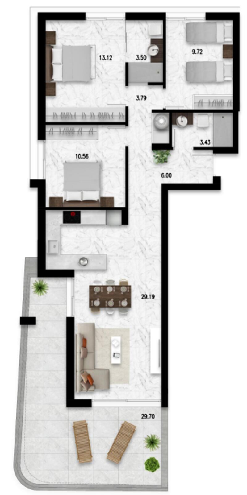 3 bedroom Apartment for sale