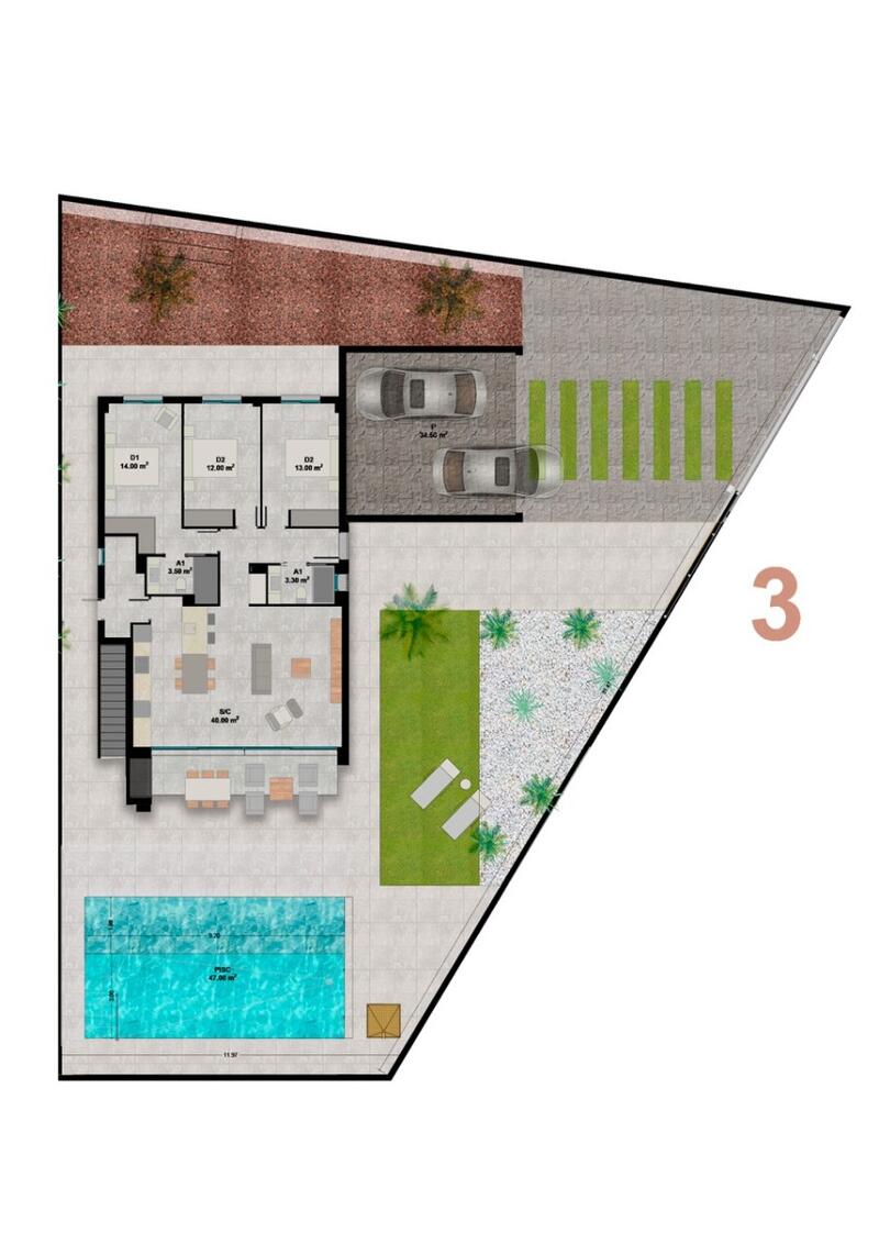 3 Cuarto Villa en venta