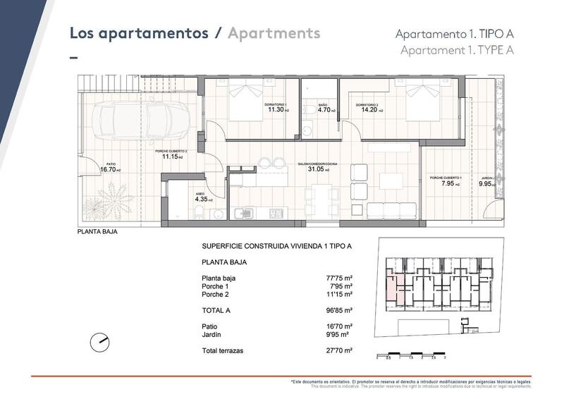 2 Cuarto Apartamento en venta