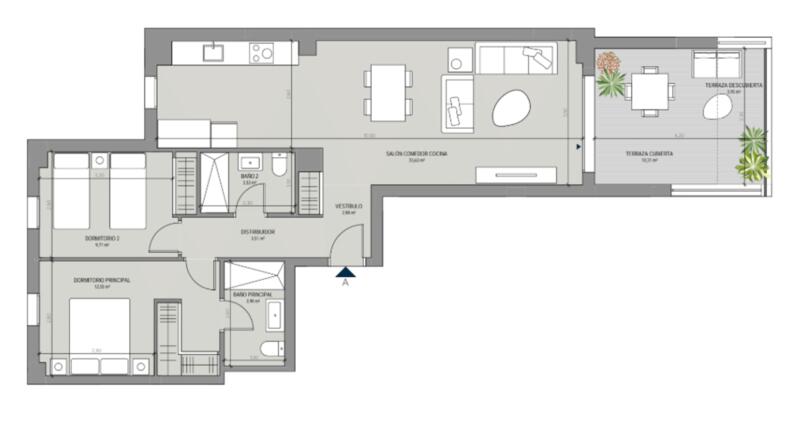 2 Schlafzimmer Appartement zu verkaufen