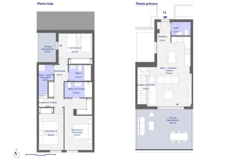 3 Schlafzimmer Stadthaus zu verkaufen