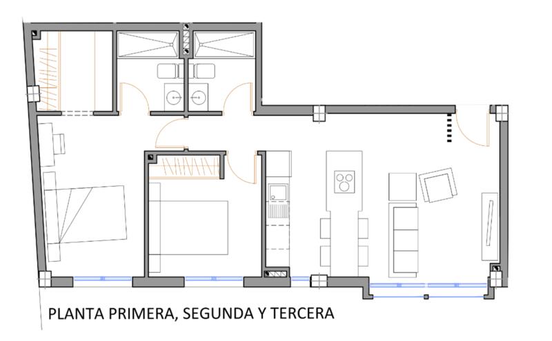 2 slaapkamer Appartement Te koop