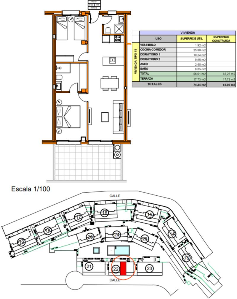 3 Schlafzimmer Appartement zu verkaufen