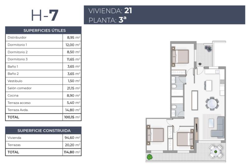 3 Cuarto Apartamento en venta